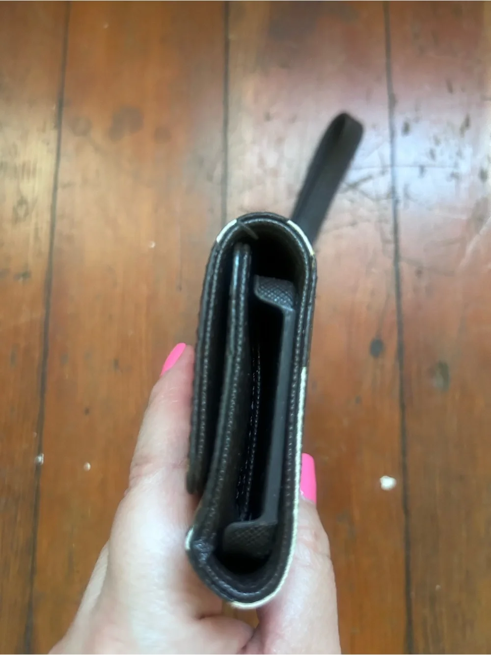 Michael Kors Camo Wristlet Wallet in Olive, Tan & Orange
